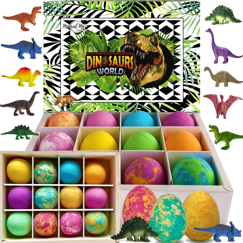 Mineral Me California dinosaur egg bath bomb with toy reveal for kids