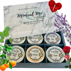 Mineral Me California orange shower steamer for an uplifting morning aroma
