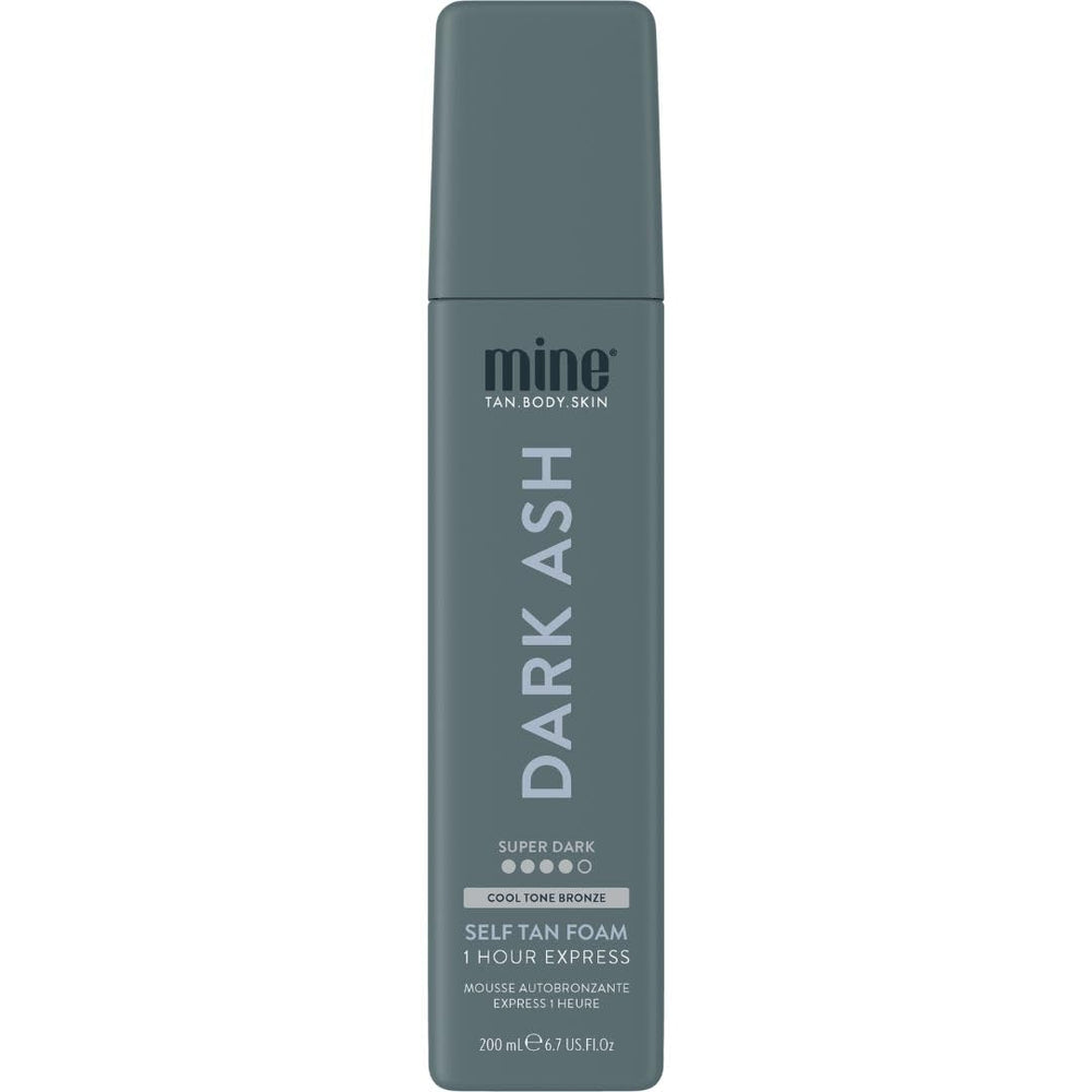 MINETAN BODY.SKIN Dark Ash Self-Tanning Foam bottle for an even cool-toned bronze glow.