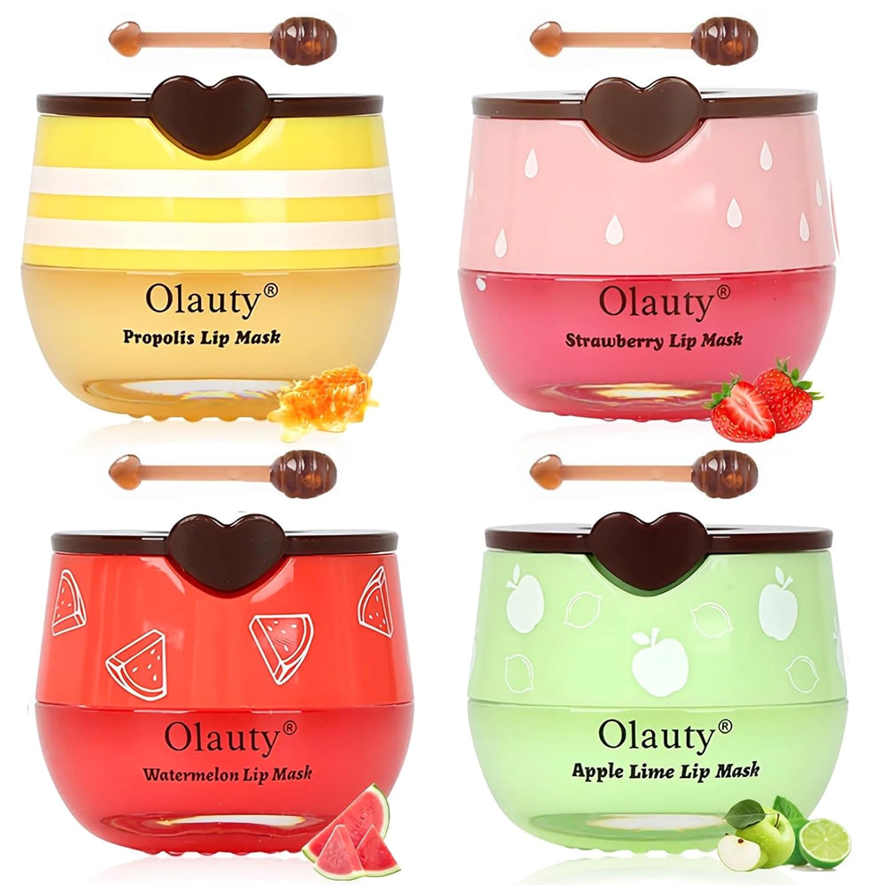 Miniling bee lip balm honey pot jar provides rich hydration for dry lips.