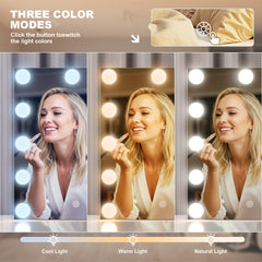 MINISO vanity mirror with Bluetooth speaker for hands‑free music during beauty routines.