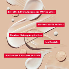 Mirabella Prime vitamin E and jojoba formula for hydrated, protected skin.