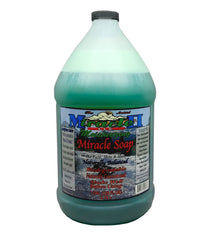 Miracle II Moisturizing Soap 1-gallon label, all-natural cleanser for skin and hair.