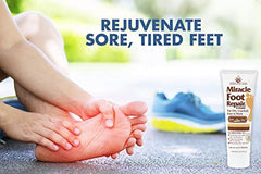 Application on the foot demonstrates easy spread and quick absorption.