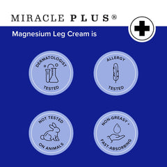 Miracle Plus Magnesium Cream rich texture suggests deep moisturization without greasiness.