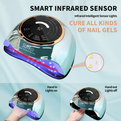 MIRAGE LAYON UV Nail Lamp digital display for precise timer readings