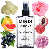 MIRIS No. 36174 bottle front shows premium floral design and fragrance appeal.