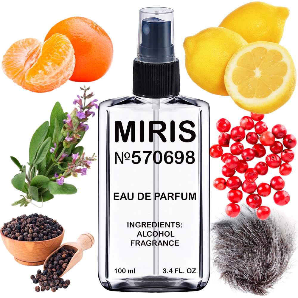 MIRIS No. 570698 bottle front view for daily citrus-spice wear.