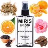 MIRIS No. 1006 Aoud Sense bottle closeup highlights rich woody-gourmet notes