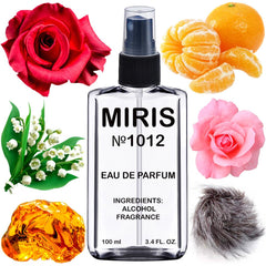 MIRIS No. 1012 crystal flowers bottle labeled for everyday elegance and versatility.