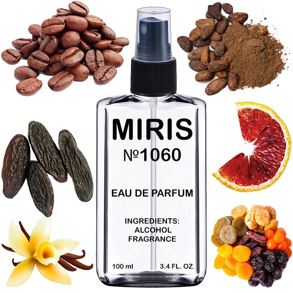 MIRIS No. 1060 bottle close-up shows premium design and fragrance.