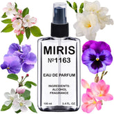 MIRIS No. 1163 Angels Only bottle front showcases floral elegance for daily wear.