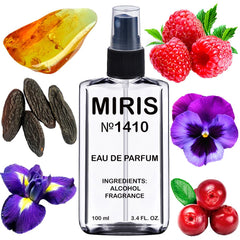 MIRIS No. 1410 bottle front shows floral-fruity scent ideal for daytime wear.