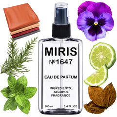 MIRIS No. 1647 bottle front shows woody-chypre presence for daily wear
