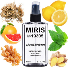 MIRIS No. 19305 bottle front showing premium design for daily wear