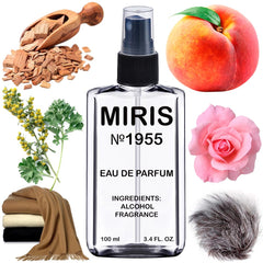 MIRIS No. 1955 bottle front view highlighting elegant design and premium impression