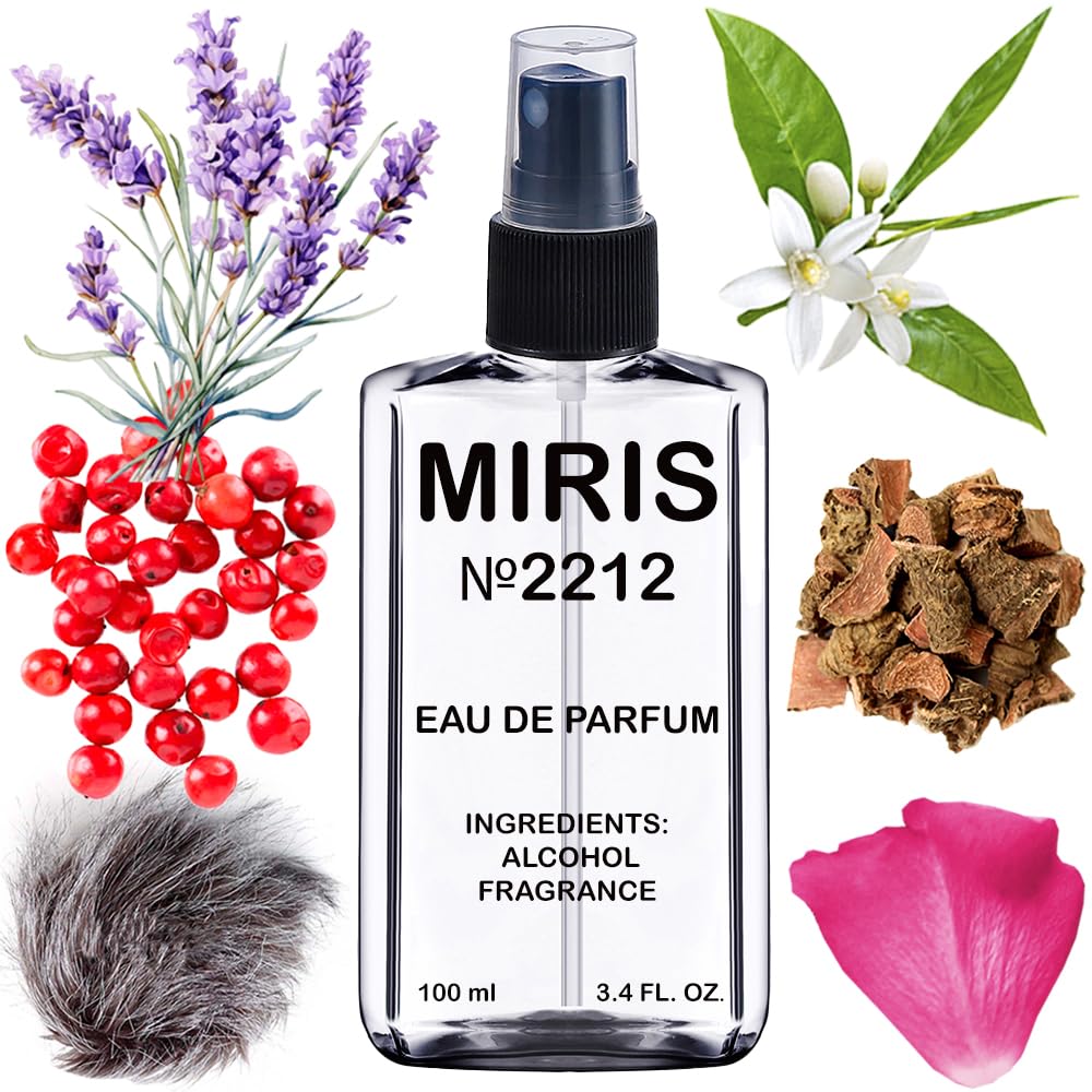 MIRIS No 2212 bottle front view highlighting premium design and fragrance focus