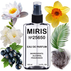 MIRIS No. 25650 bottle front view, premium design for a lasting floral scent.