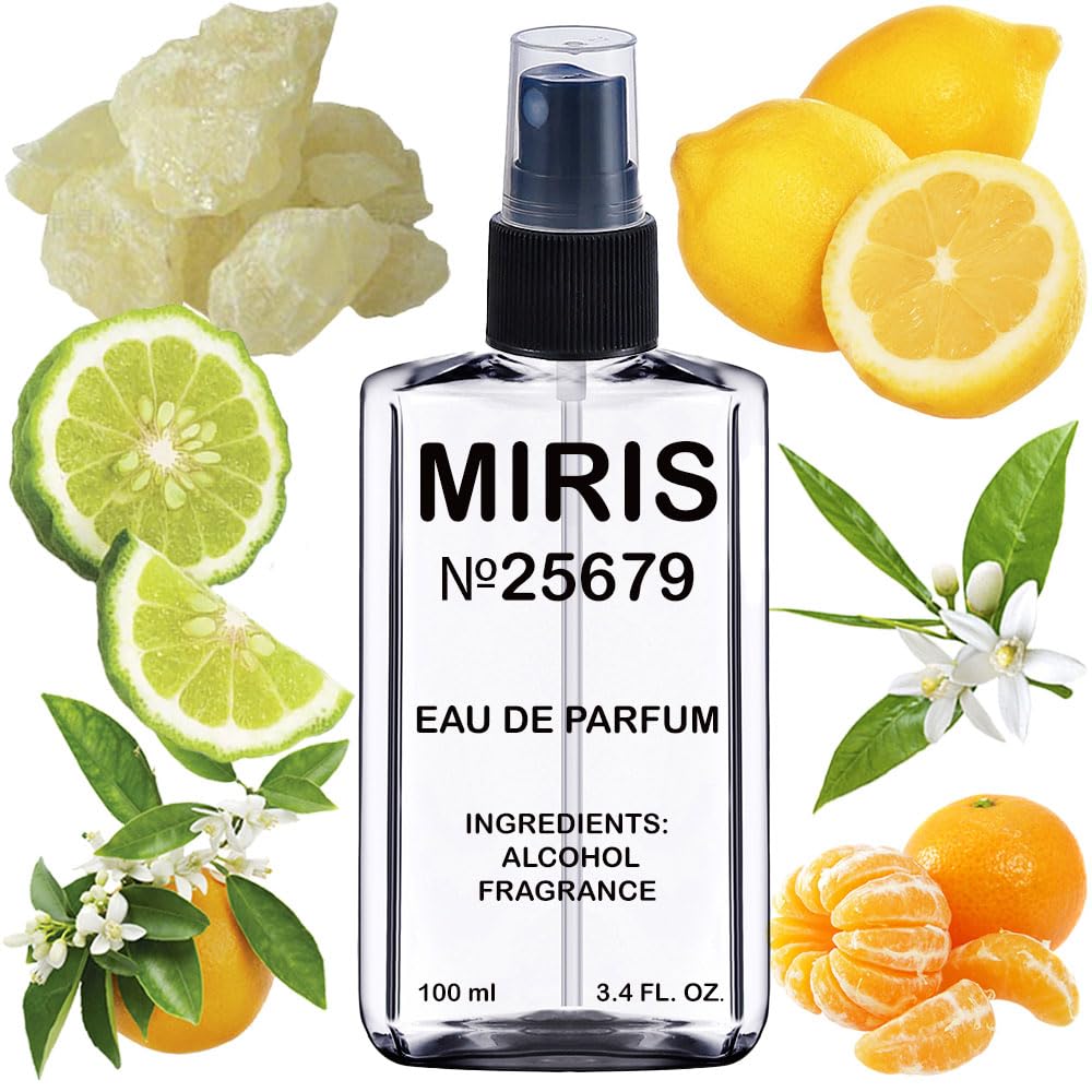 MIRIS No. 25679 bottle front shows a simple unisex design for daily wear