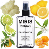 MIRIS No. 25679 bottle front shows a simple unisex design for daily wear