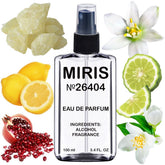 MIRIS No. 26404 perfume bottle with spray, long-lasting floral-woody scent for everyday wear.
