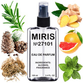 MIRIS No. 27101 Horizon bottle front shows a premium woody-spicy scent for daily wear.