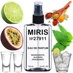 MIRIS No. 27911 bottle front with oriental-woody aroma for all-day wear