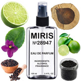 MIRIS No. 28947 wild party bottle showing bold woody-spicy aura for eye-catching display