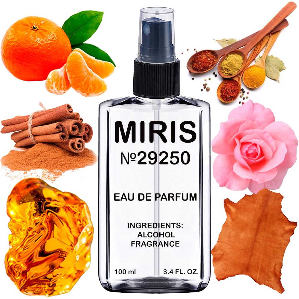 MIRIS No. 29250 bottle front view highlighting its woody-spicy allure