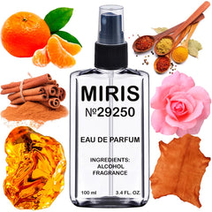MIRIS No. 29250 bottle front view highlighting its woody-spicy allure