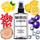 MIRIS No. 29579 bottle closeup highlighting sleek design and premium scent.