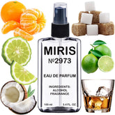 MIRIS No. 2973 bottle front showcases a sleek, portable design for daily use.