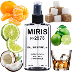 MIRIS No. 2973 bottle front showcases a sleek, portable design for daily use.