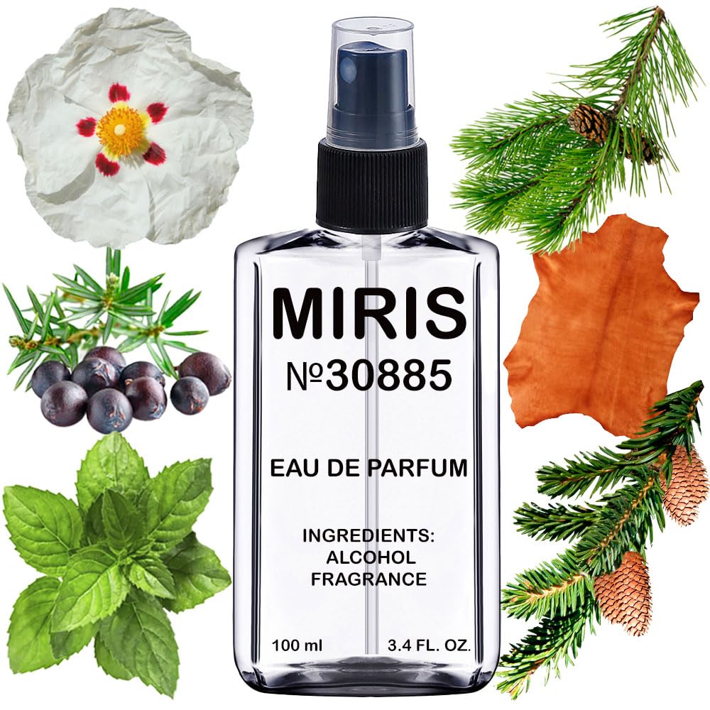 MIRIS No. 30885 bottle front showcases a leather-inspired design for everyday confidence.