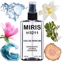 MIRIS No. 3211 lagune-inspired bottle for refined daily wear.