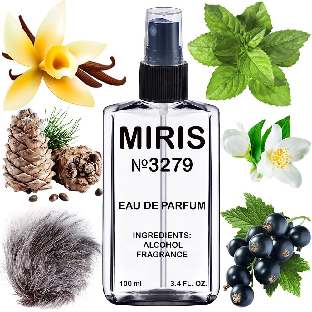 MIRIS No 3279 bottle front view for daily wear with floral oriental character