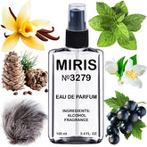 MIRIS No 3279 bottle front view for daily wear with floral oriental character