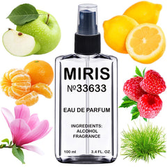 MIRIS No. 33633 bottle front view showcasing elegant design for daily use.