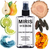 MIRIS No. 33636 fragrance bottle front with Aqua Di Gio Absolu inspiration, long-lasting scent.