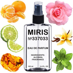 MIRIS No 337033 bottle front, Midnight Pois-inspired fragrance for everyday elegance