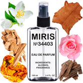 MIRIS No. 34403 Santal Royal bottle front shows unisex fragrance appeal.