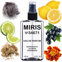 MIRIS No. 34671 bottle front reveals a premium unisex fragrance.