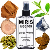 MIRIS No. 36405 Montabaco-inspired bottle front for everyday refined fragrance.