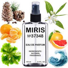 MIRIS No. 37348 bottle front presents a sleek, masculine design for everyday wear.