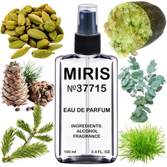 MIRIS No. 37715 bottle front, signaling a premium, long-lasting fragrance.