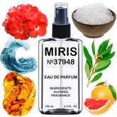 MIRIS No. 37948 bottle front view, showcasing a masculine woody-gourmet fragrance.