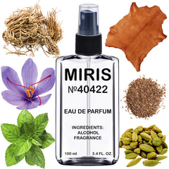 MIRIS No. 40422 leather bottle shows a long-lasting leather-inspired fragrance ideal for daily wear