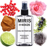MIRIS No. 40426 bottle front view highlights elegant leather-inspired design.