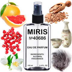 MIRIS No. 40686 bottle design inspired by Lady Emblem for premium feel