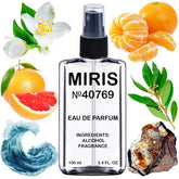 MIRIS No 40769 bottle front shows a sleek premium fragrance design